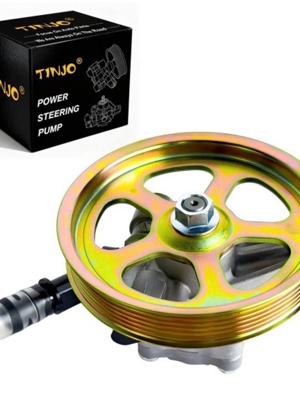 TINJO Power Steering Pump with Pulley for Honda Pilot Odyssey Acura MDX